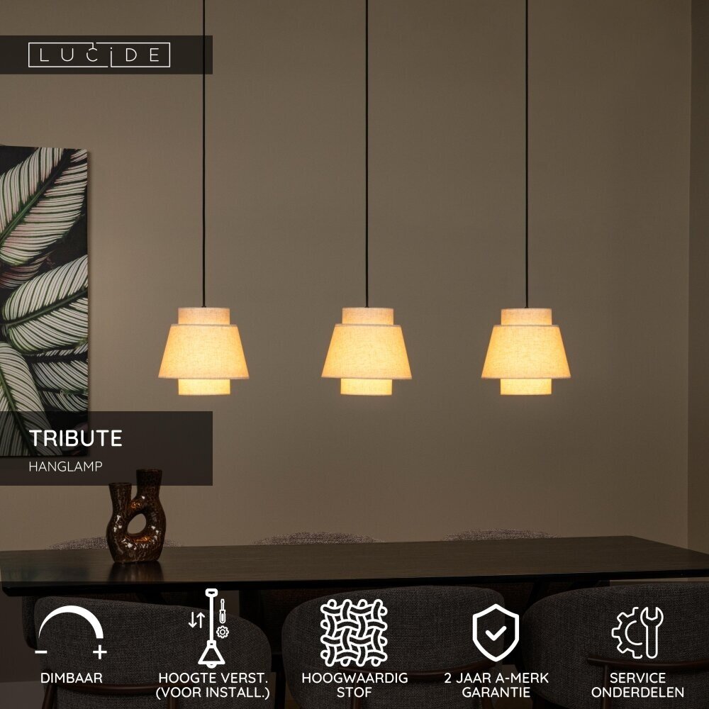 Lucide TRIBUTE - Hängeleuchte - 3xE27 - Beige