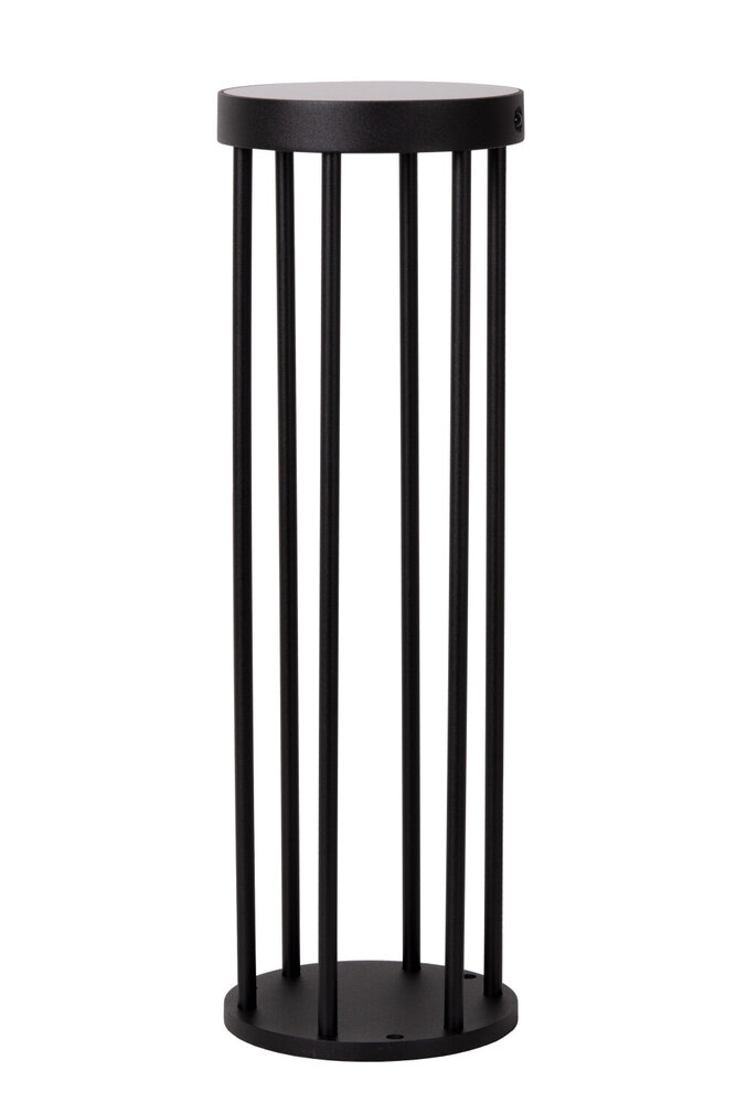 Lucide JACKSON - Sockelleuchte - Solar - Ø 16 cm - LED Dim to warm - 1x2W 2850K/3150K - IP65 - Tag/Nachtsensor - Schwarz