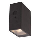 Lucide BOLTON - Wandleuchte - Solar - LED Dimb. - 1x1W 2850K/3150K - IP54 - Tag/Nacht-Sensor - Schwarz