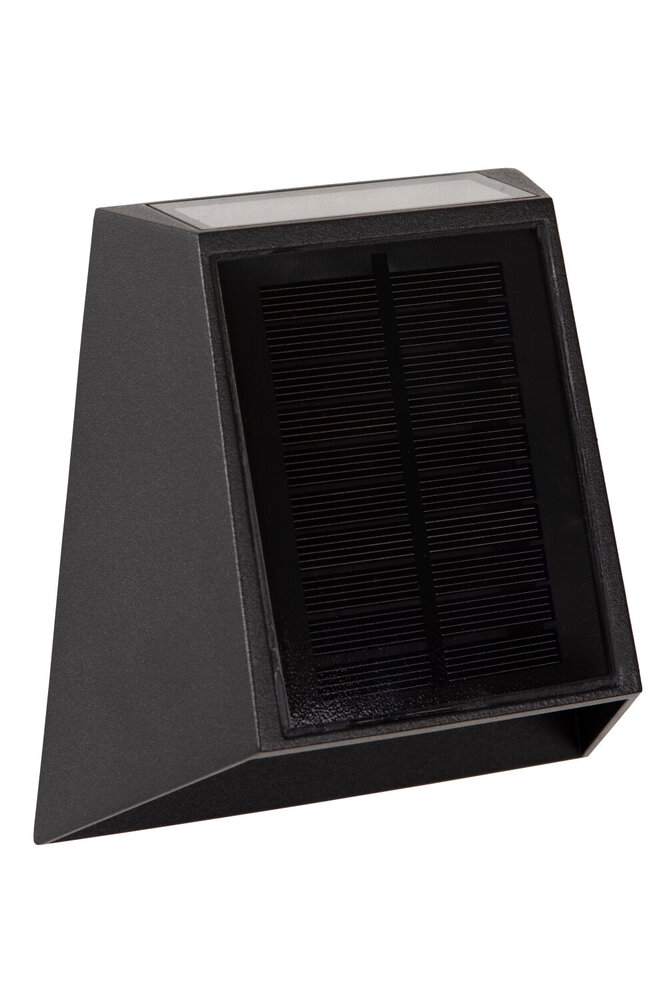 Lucide LUTON - Wandleuchte - Solar - LED Dimb. - 1x1W 2850K/3150K - IP54 - Tag/Nacht-Sensor - Schwarz Lucide LUTON - Wandleuchte - Solar - LED Dimb. - 1x1W 2850K/3150K - IP54 - Tag/Nacht-Sensor - Schwarz