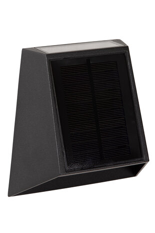 Lucide LUTON - Wandleuchte - Solar - LED Dimb. - 1x1W 2850K/3150K - IP54 - Tag/Nacht-Sensor - Schwarz Lucide LUTON - Wandleuchte - Solar - LED Dimb. - 1x1W 2850K/3150K - IP54 - Tag/Nacht-Sensor - Schwarz