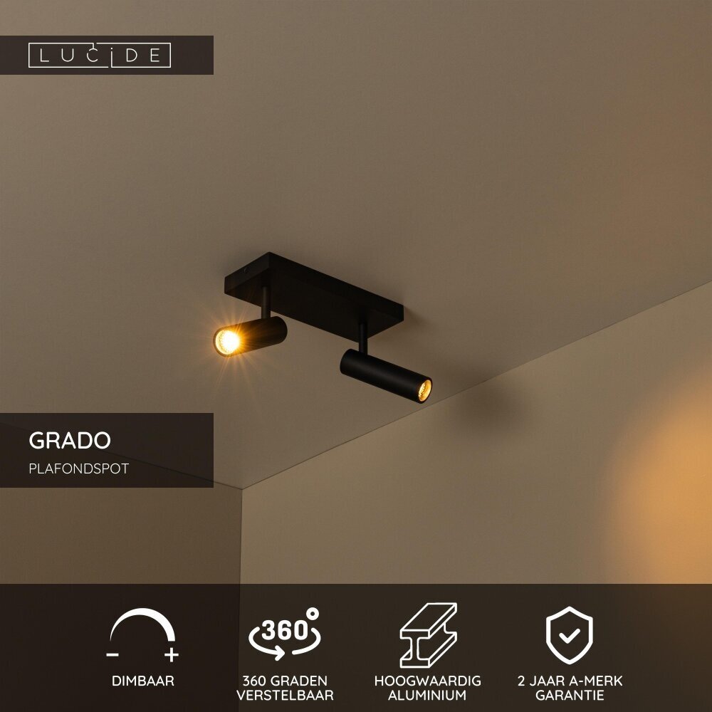 Lucide GRADO - Deckenstrahler - 2xGU10 (MR11) - Schwarz