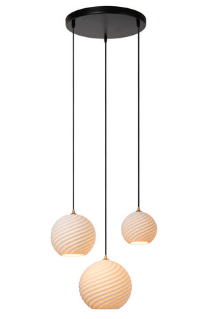 Lucide BINA - Hängeleuchte - Ø 40 cm - 3xE27 - Weiß