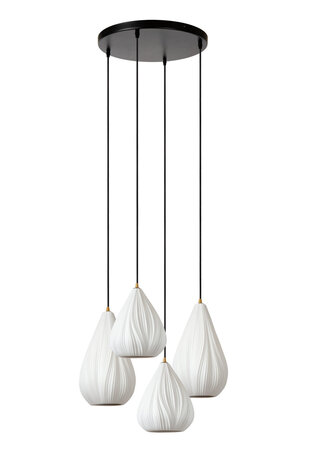 Lucide CINZIA - Hängeleuchte - Ø 55,5 cm - 4xE27 - Weiß