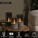 Lucide VELAS - Tischleuchte - Batterien - Ø 8 cm - LED - 3x0,2W 2700K - Fumé - 3er Set