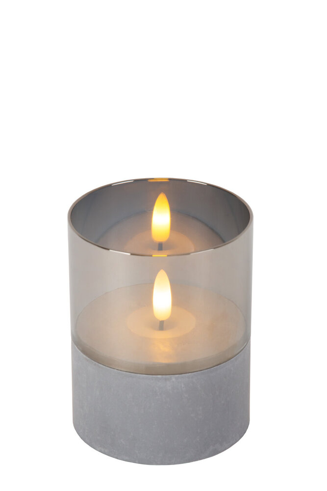 Lucide VELAS - Tischleuchte - Batterien - Ø 8 cm - LED - 3x0,2W 2700K - Fumé - 3er Set