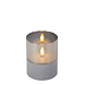Lucide VELAS - Tischleuchte - Batterien - Ø 8 cm - LED - 3x0,2W 2700K - Fumé - 3er Set
