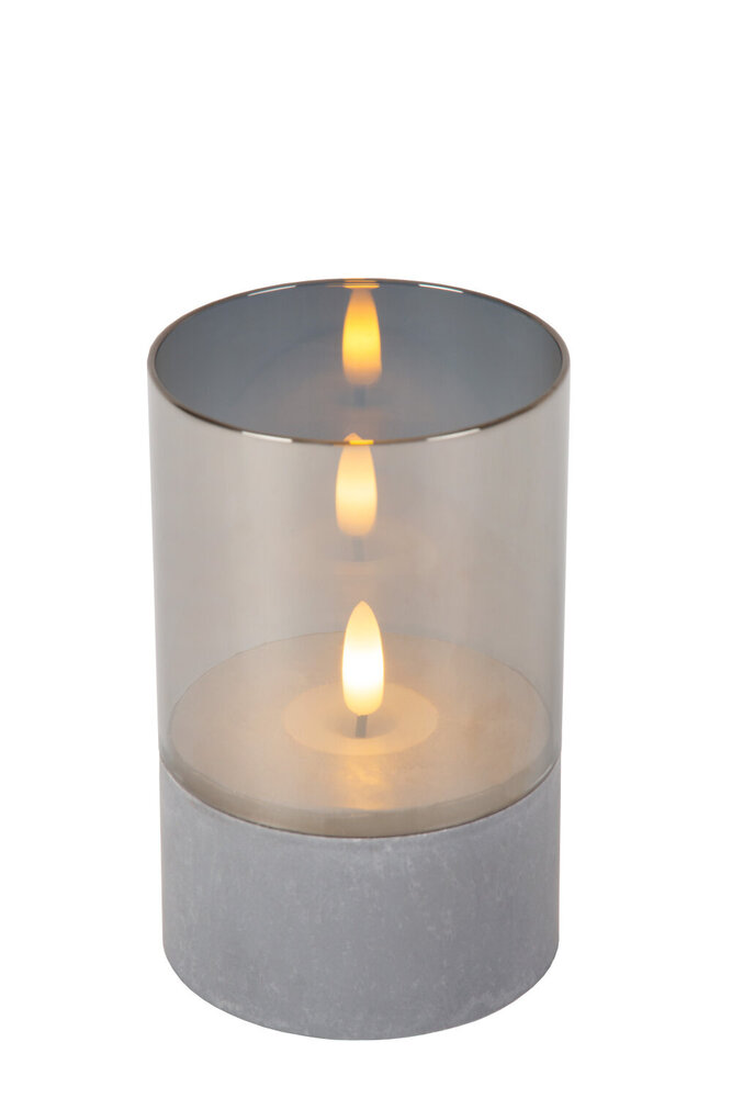 Lucide VELAS - Tischleuchte - Batterien - Ø 8 cm - LED - 3x0,2W 2700K - Fumé - 3er Set
