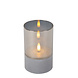 Lucide VELAS - Tischleuchte - Batterien - Ø 8 cm - LED - 3x0,2W 2700K - Fumé - 3er Set