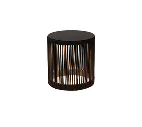Lucide PINGI - Wiederaufladbare Stehleuchte Innen/Außen - Batterie/Batterie - Ø 33,5 cm - LED 3 StepDim - 1x3W 3000K - IP44 - Schwarz
