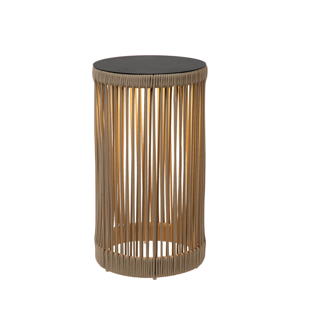 Lucide PINGI - Wiederaufladbare Stehleuchte Innen/Außen - Batterie/Batterie - Ø 33,5 cm - LED 3 StepDim - 1x3W 3000K - IP44 - Taupe Lucide PINGI - Wiederaufladbare Stehleuchte Innen/Außen - Batterie/Batterie - Ø 33,5 cm - LED 3 StepDim - 1x3W 3000K - IP44 - Taupe