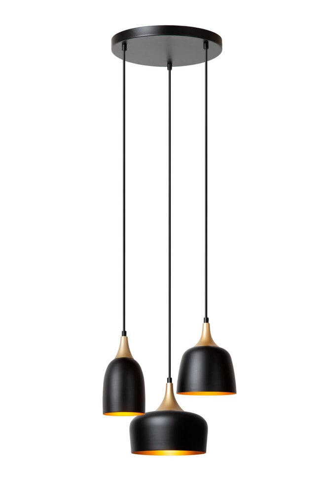 Lucide CHAYANNE - Hängeleuchte - Ø 30 cm - 3xE14 - Schwarz Lucide CHAYANNE - Hängeleuchte - Ø 30 cm - 3xE14 - Schwarz