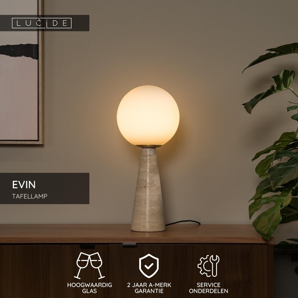Lucide EVIN - Tischleuchte - 1xE27 - Opal Lucide EVIN - Tischleuchte - 1xE27 - Opal