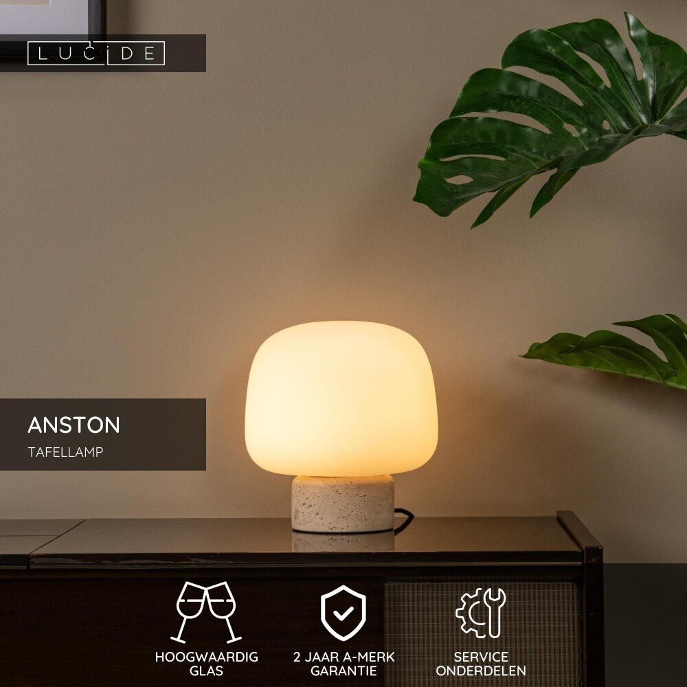 Lucide ANSTON - Tischleuchte - 1xE14 - Opal Lucide ANSTON - Tischleuchte - 1xE14 - Opal