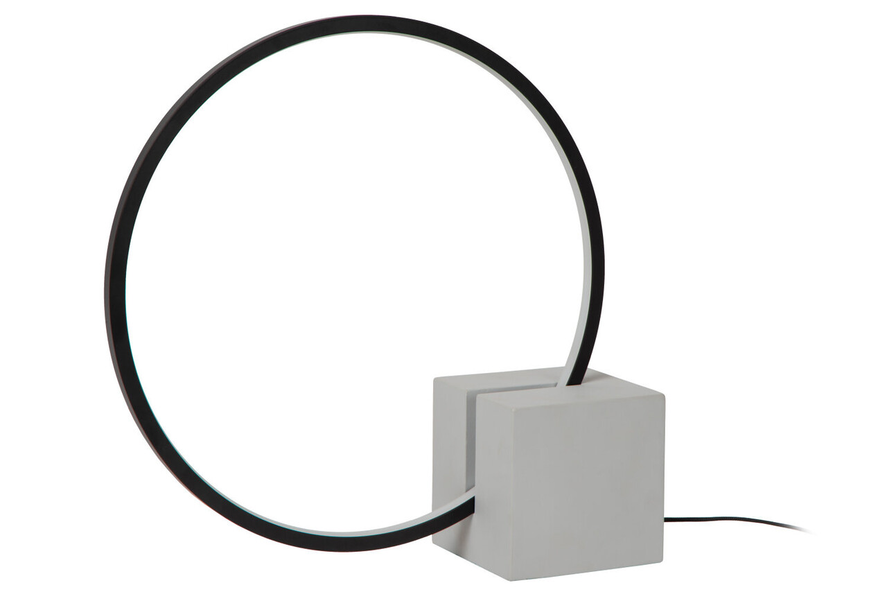 Lucide CIRKELIS - Tischleuchte - Ø 32 cm - LED Dimb. - 1x6W 3000K - Schwarz