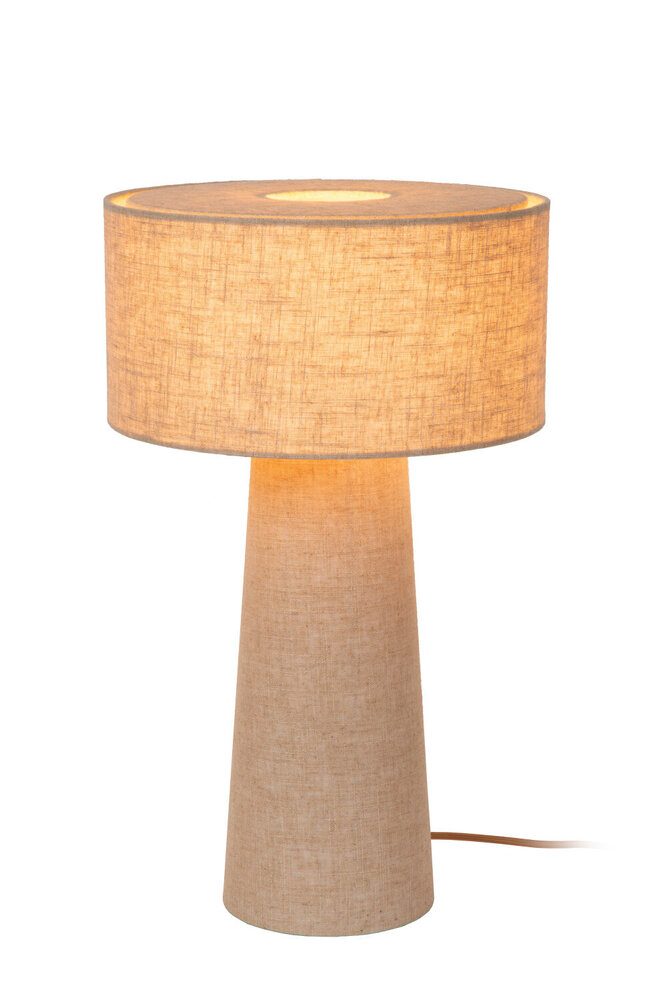 Lucide LEEROY - Tischleuchte - Ø 30 cm - 1xE27 - Taupe
