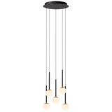 Lucide Premium CALINA - Hängeleuchte - Ø 42 cm - LED Dimb. - 5x8,2W 2700K - Schwarz