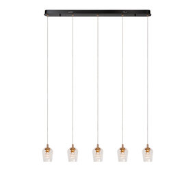 Lucide BERLIANE - Hängeleuchte - LED Dimb. - 5x4W 2700K - Mit austauschbarem LED-Modul - Transparent
