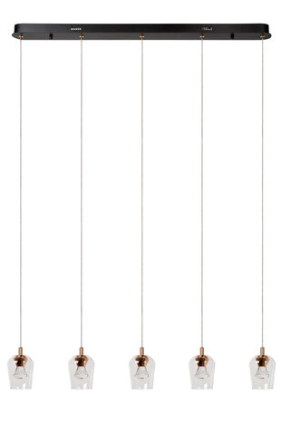 Lucide BERLIANE - Hängeleuchte - LED Dimb. - 5x4W 2700K - Mit austauschbarem LED-Modul - Transparent Lucide BERLIANE - Hängeleuchte - LED Dimb. - 5x4W 2700K - Mit austauschbarem LED-Modul - Transparent