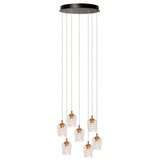 Lucide BERLIANE - Hängeleuchte - Ø 39 cm - LED Dimb. - 7x4W 2700K - Mit austauschbarem LED-Modul - Transparent