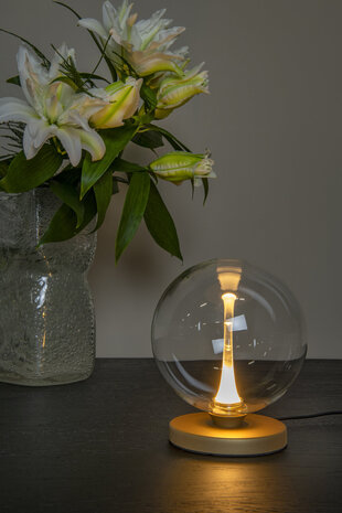 Lucide Premium GISELA - Tischleuchte - Ø 16 cm - LED Dimb. - 1x5W 2700K - Transparent