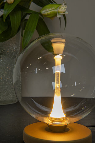 Lucide Premium GISELA - Tischleuchte - Ø 16 cm - LED Dimb. - 1x5W 2700K - Transparent