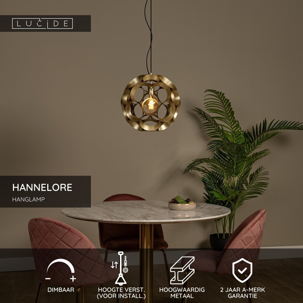 Lucide HANNELORE - Hängeleuchte - Ø 40 cm - 1xE27 - Matt Gold / Messing Lucide HANNELORE - Hängeleuchte - Ø 40 cm - 1xE27 - Matt Gold / Messing