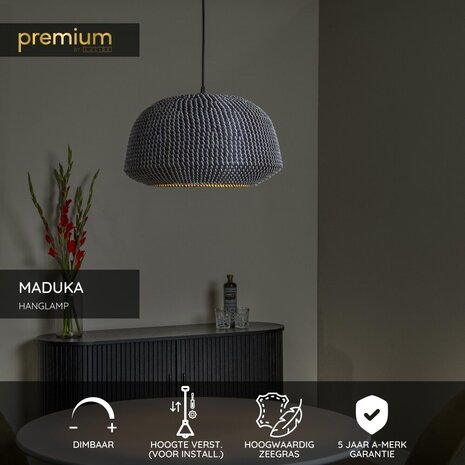 Lucide Premium MADUKA - Hängeleuchte - 1xE27 - Schwarz