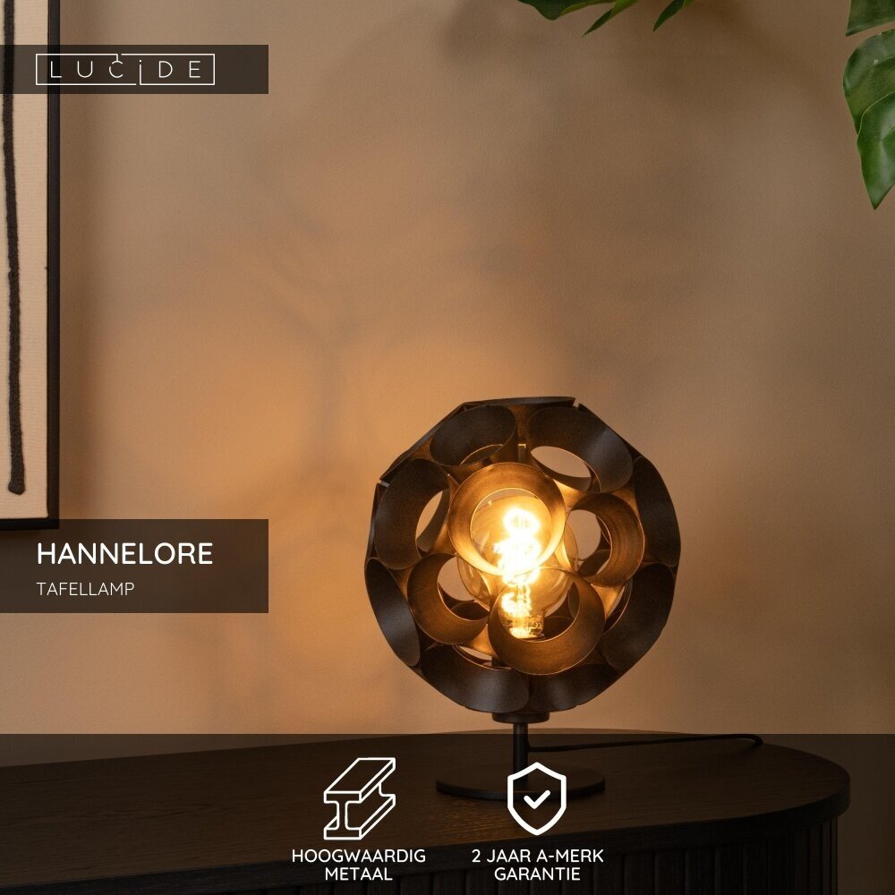 Lucide HANNELORE - Tischleuchte - Ø 25 cm - 1xE27 - Schwarz Lucide HANNELORE - Tischleuchte - Ø 25 cm - 1xE27 - Schwarz