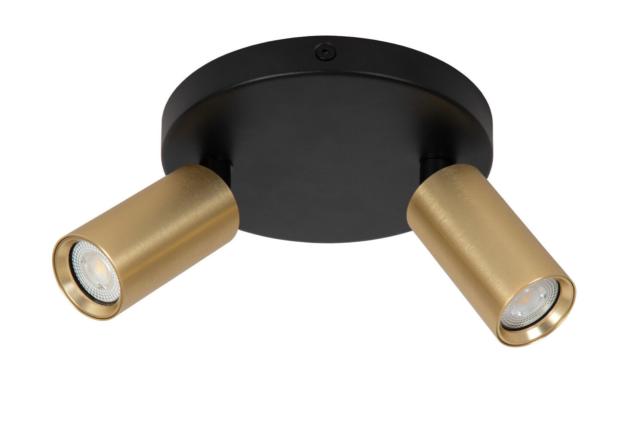Lucide RITMO - Deckenstrahler - Ø 15 cm - 2xGU10 (MR11) - Matt Gold / Messing Lucide RITMO - Deckenstrahler - Ø 15 cm - 2xGU10 (MR11) - Matt Gold / Messing