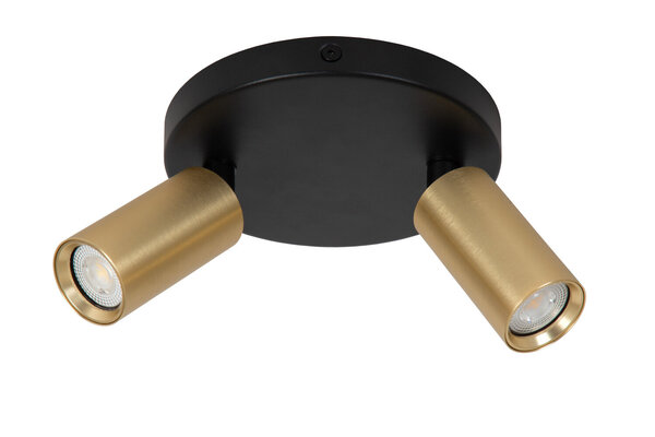 Lucide RITMO - Deckenstrahler - Ø 15 cm - 2xGU10 (MR11) - Matt Gold / Messing Lucide RITMO - Deckenstrahler - Ø 15 cm - 2xGU10 (MR11) - Matt Gold / Messing