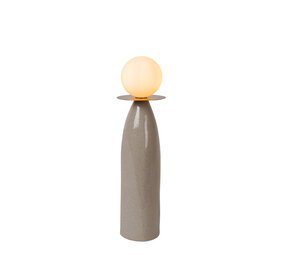Lucide FIGARO - Tischleuchte - Ø 12 cm, H 45cm - 1xG9 - Grau
