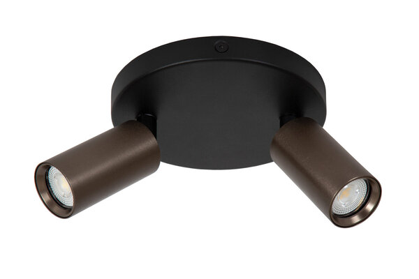 Lucide RITMO - Deckenstrahler - Ø 15 cm - 2xGU10 (MR11) - Kaffee Lucide RITMO - Deckenstrahler - Ø 15 cm - 2xGU10 (MR11) - Kaffee