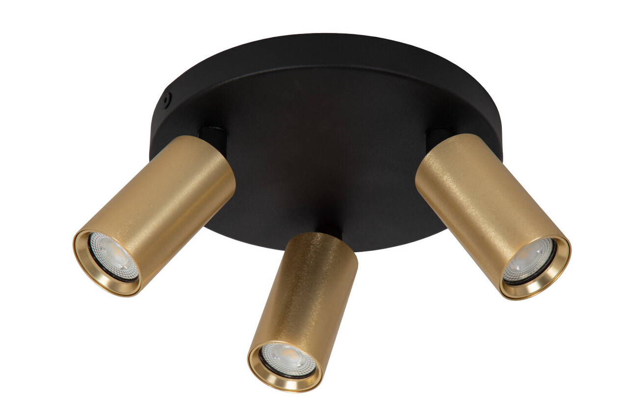 Lucide RITMO - Deckenstrahler - Ø 18 cm - 3xGU10 (MR11) - Matt Gold / Messing Lucide RITMO - Deckenstrahler - Ø 18 cm - 3xGU10 (MR11) - Matt Gold / Messing
