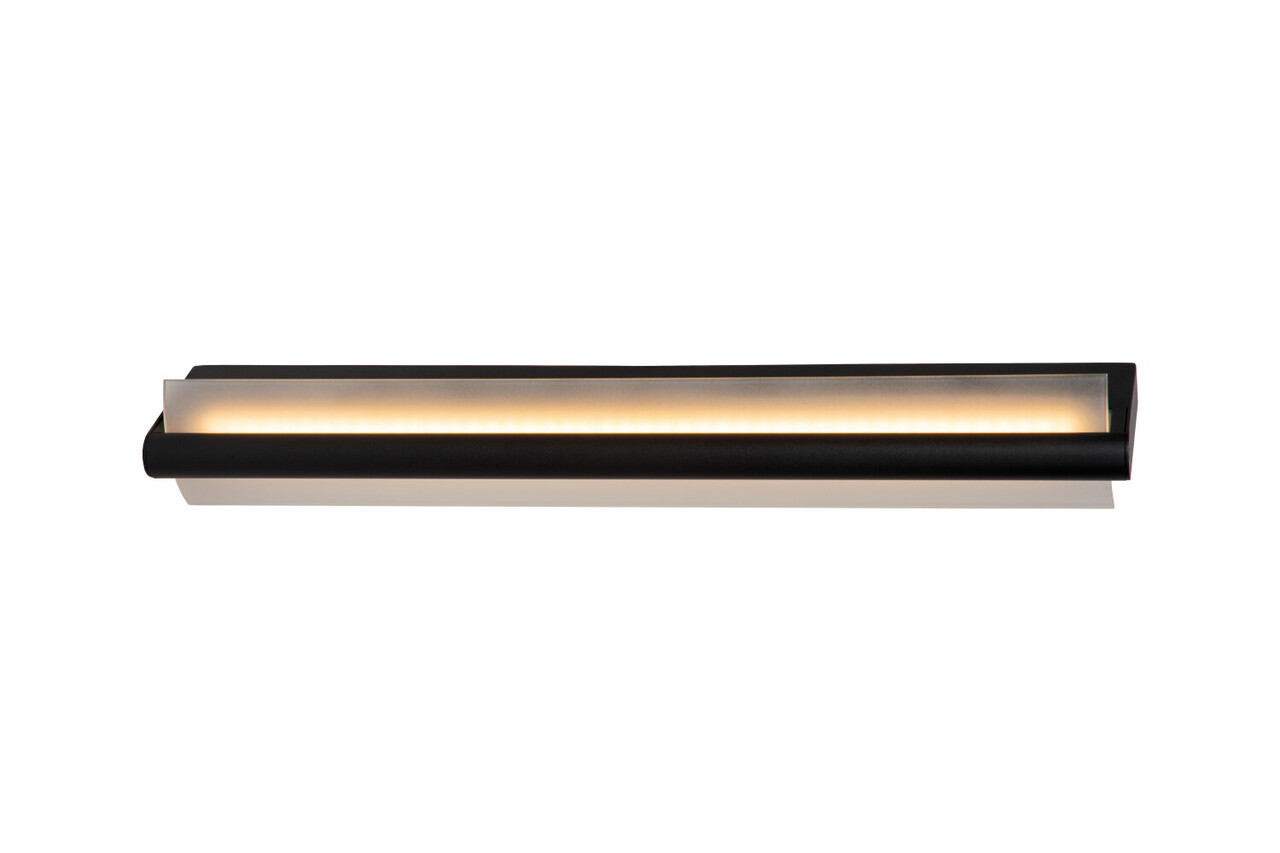 Lucide WANDA - Wandleuchte Bad - LED - 1x19W 3000K - IP44 - Schwarz