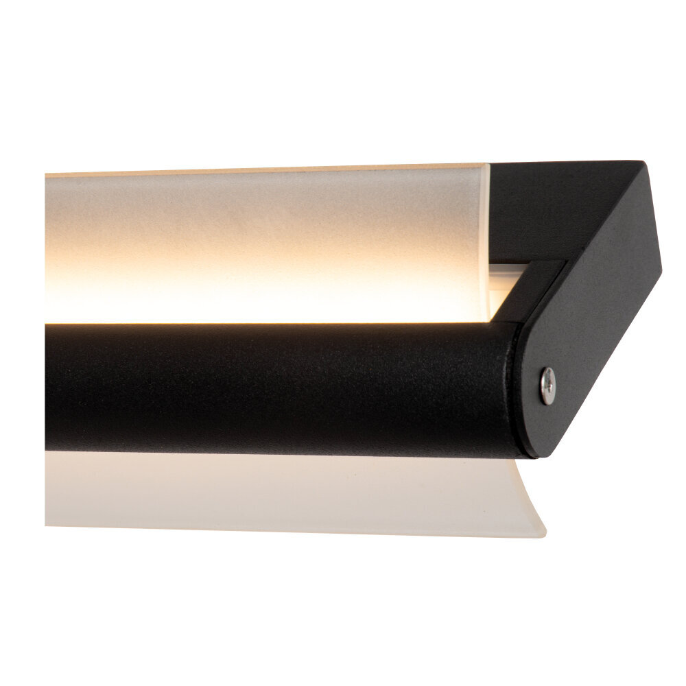Lucide WANDA - Wandleuchte Bad - LED - 1x19W 3000K - IP44 - Schwarz