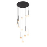Lucide Premium CALINA - Hängeleuchte - Ø 69,9 cm - LED Dimb. - CCT - 12x7W 2200K/3300K - Schwarz