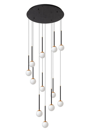 Lucide Premium CALINA - Hängeleuchte - Ø 69,9 cm - LED Dimb. - CCT - 12x7W 2200K/3300K - Schwarz Lucide Premium CALINA - Hängeleuchte - Ø 69,9 cm - LED Dimb. - CCT - 12x7W 2200K/3300K - Schwarz