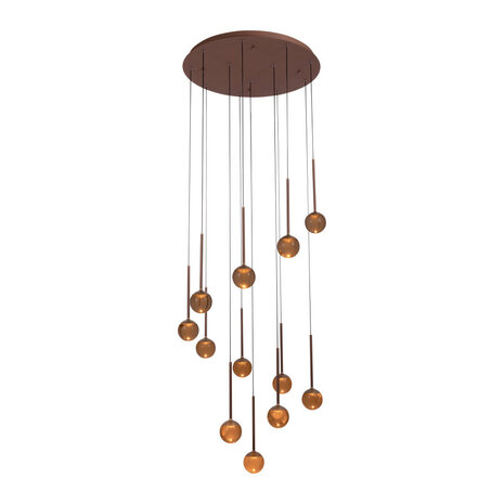 Lucide Premium CALINA - Hängeleuchte - Ø 69,9 cm - LED Dimb. - CCT - 12x7W 2200K/3300K - Kaffee Lucide Premium CALINA - Hängeleuchte - Ø 69,9 cm - LED Dimb. - CCT - 12x7W 2200K/3300K - Kaffee
