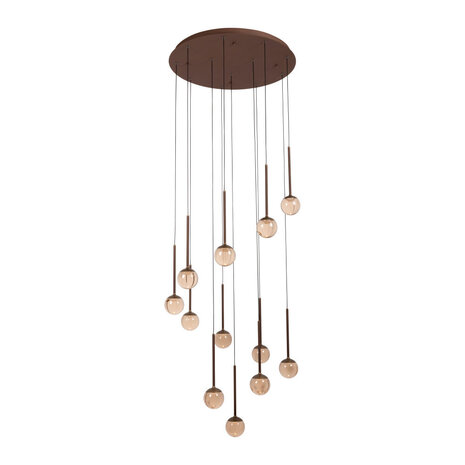 Lucide Premium CALINA - Hängeleuchte - Ø 69,9 cm - LED Dimb. - CCT - 12x7W 2200K/3300K - Kaffee Lucide Premium CALINA - Hängeleuchte - Ø 69,9 cm - LED Dimb. - CCT - 12x7W 2200K/3300K - Kaffee