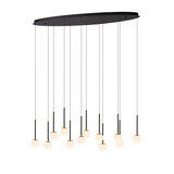 Lucide Premium CALINA - Hängeleuchte - LED Dimb. - CCT - 12x7W 2200K/3300K - Schwarz