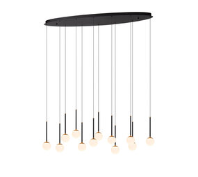 Lucide Premium CALINA - Hängeleuchte - LED Dimb. - CCT - 12x7W 2200K/3300K - Schwarz Lucide Premium CALINA - Hängeleuchte - LED Dimb. - CCT - 12x7W 2200K/3300K - Schwarz