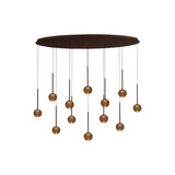 Lucide Premium CALINA - Hängeleuchte - LED Dimb. - CCT - 12x7W 2200K/3300K - Kaffee