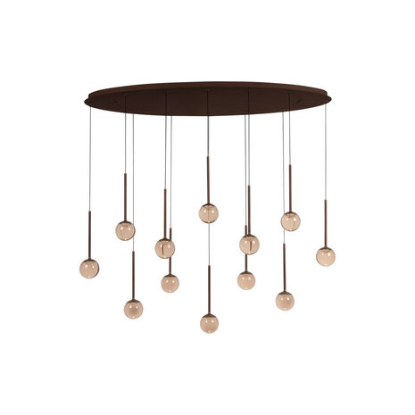 Lucide Premium CALINA - Hängeleuchte - LED Dimb. - CCT - 12x7W 2200K/3300K - Kaffee Lucide Premium CALINA - Hängeleuchte - LED Dimb. - CCT - 12x7W 2200K/3300K - Kaffee