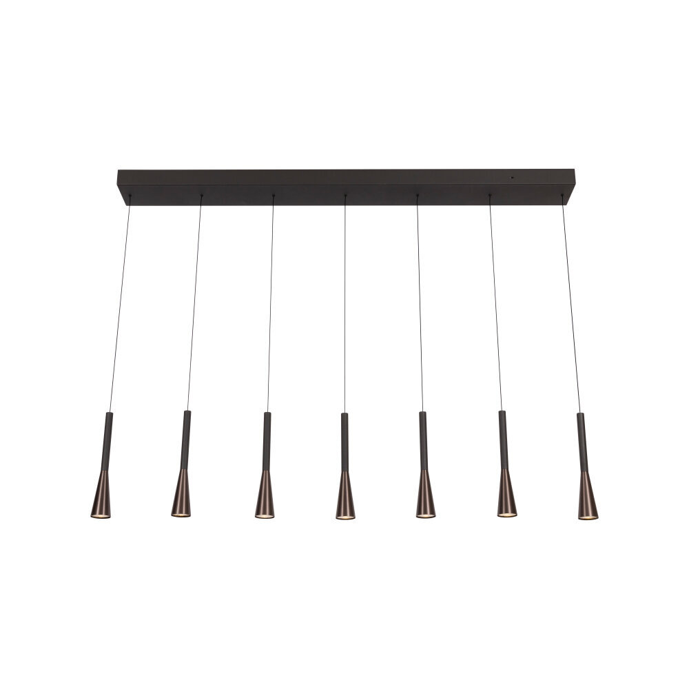 Lucide Premium JOAKIM - Hängeleuchte - LED Dimb. - CCT - 7x6,2W 2700K/4000K - Kaffee