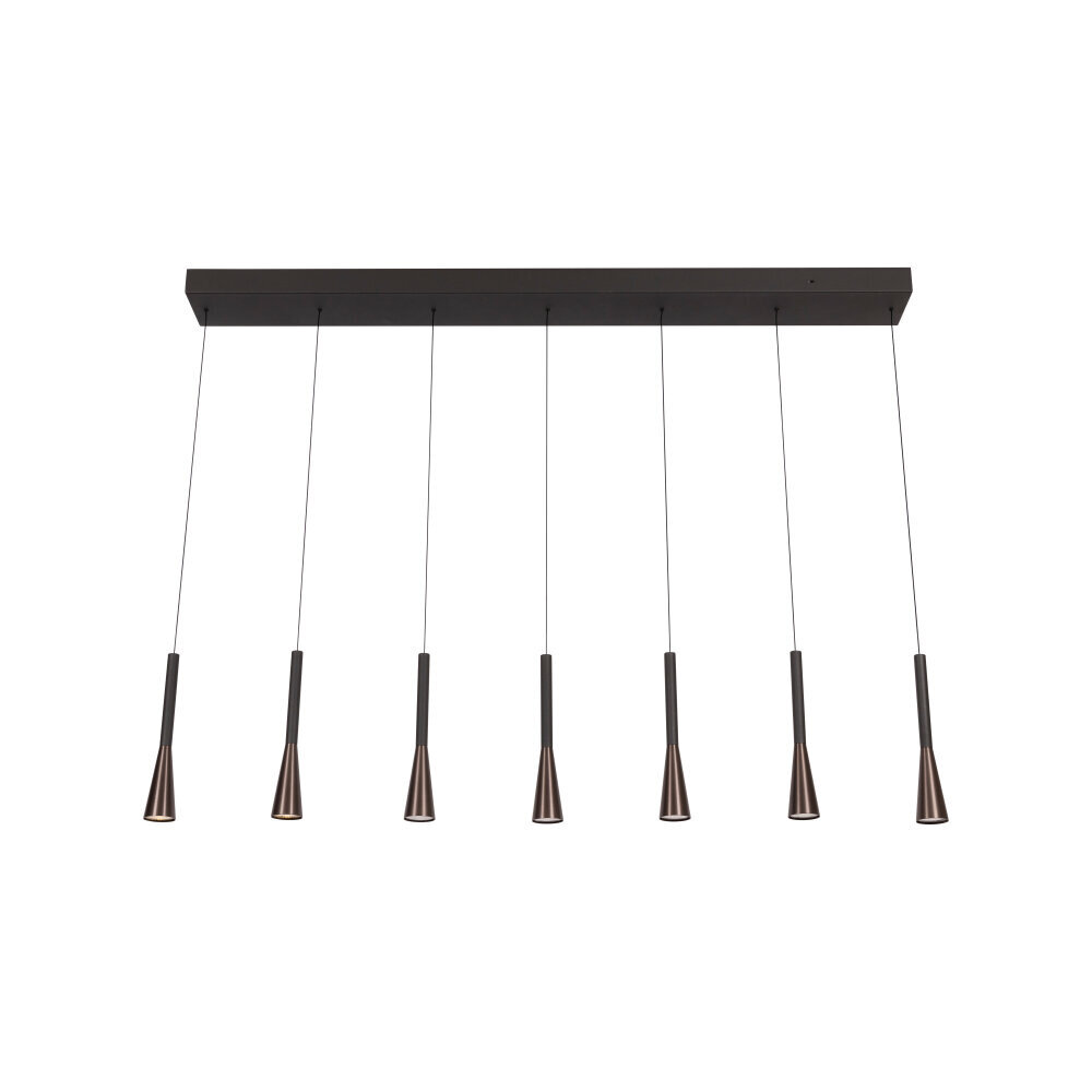 Lucide Premium JOAKIM - Hängeleuchte - LED Dimb. - CCT - 7x6,2W 2700K/4000K - Kaffee