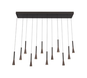Lucide Premium JOAKIM - Hängeleuchte - LED Dimb. - CCT - 12x7W 2700K/4000K - Kaffee