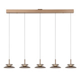 Lucide Premium SANTIAGO - Hängeleuchte - LED Dimb. - CCT - 5x72W 2700K/4000K - Bernsteinfarben