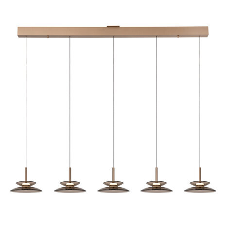 Lucide Premium SANTIAGO - Hängeleuchte - LED Dimb. - CCT - 5x72W 2700K/4000K - Bernsteinfarben Lucide Premium SANTIAGO - Hängeleuchte - LED Dimb. - CCT - 5x72W 2700K/4000K - Bernsteinfarben