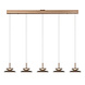 Lucide Premium SANTIAGO - Hängeleuchte - LED Dimb. - CCT - 5x72W 2700K/4000K - Bernsteinfarben Lucide Premium SANTIAGO - Hängeleuchte - LED Dimb. - CCT - 5x72W 2700K/4000K - Bernsteinfarben